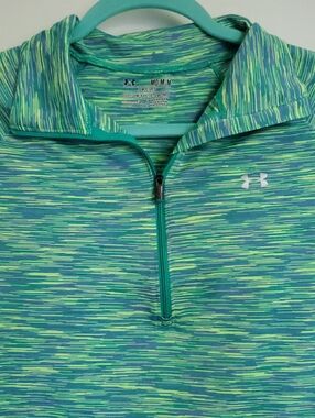 Under Armour Green Space-Dye 1/4 Zip Pullover MD/M/M